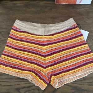 Yllw the label crochet shorts. NWT. Size medium